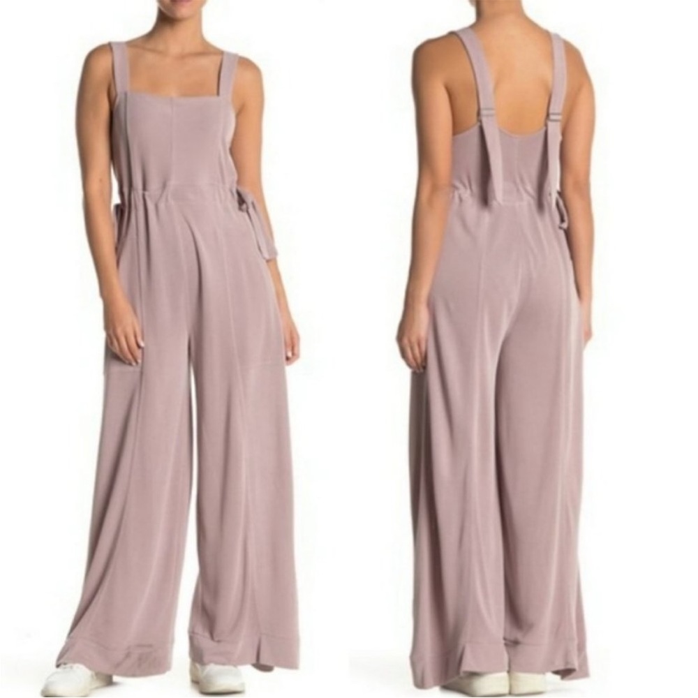 Free‎ People Movement It’s a Cinch Jumpsuit Overalls XS Taupe